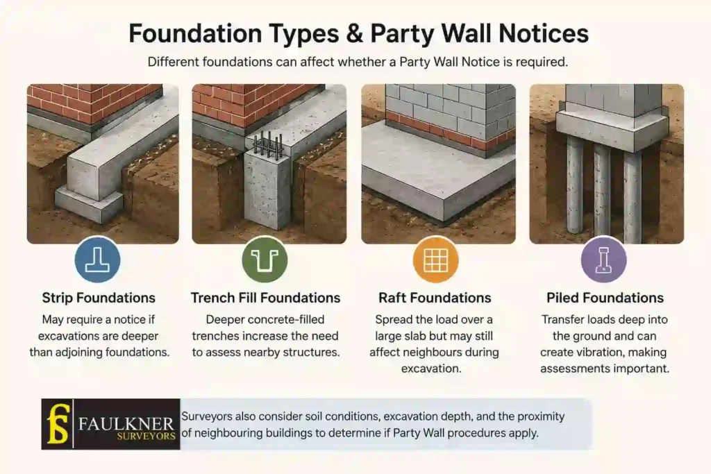 How Do Construction Methods Affect Party Wall Requirements? A Homeowner’s Guide 1 How Do Different Foundation Types Influence Party Wall Notices Clacton-on-Sea?