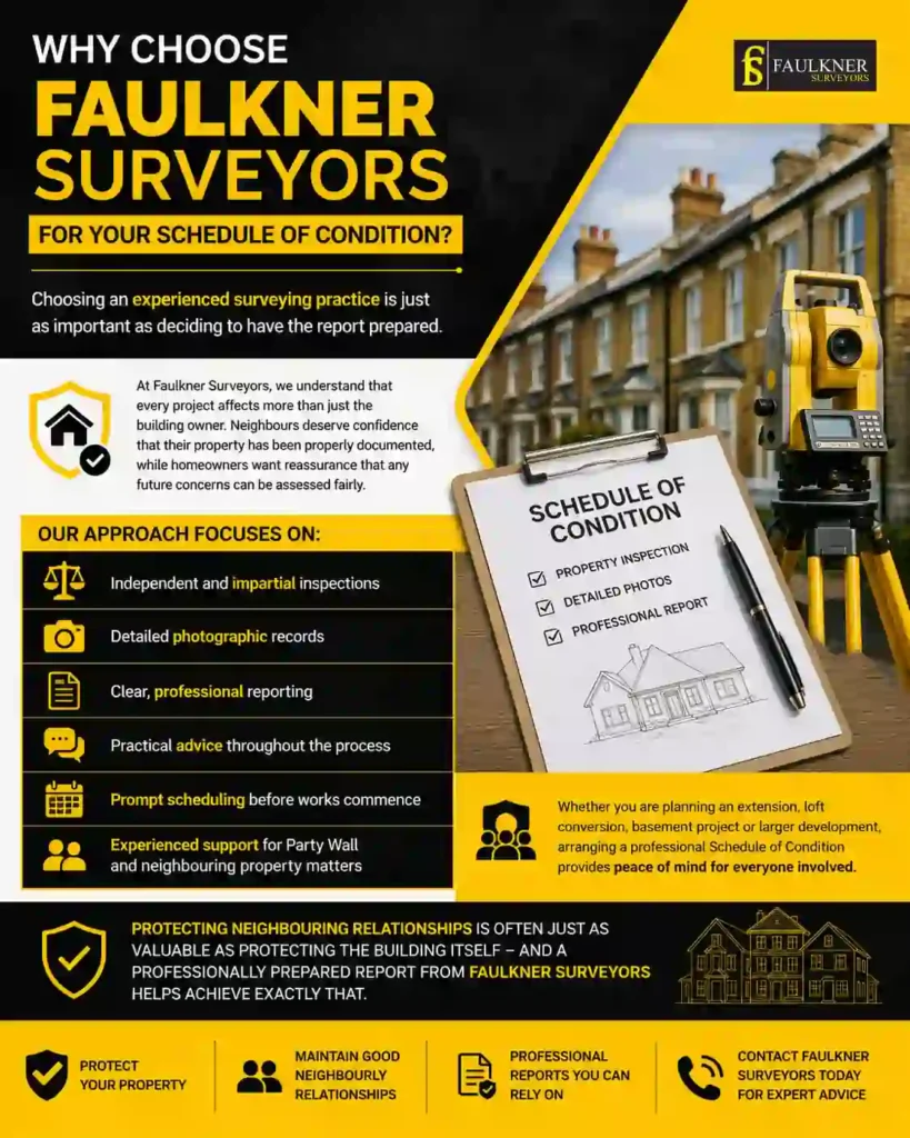 Schedule of Condition: What It Is and Why It Protects Both Neighbours 3 Why Choose Faulkner Surveyors for Your Schedule of Condition Clacton-on-Sea?